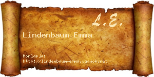 Lindenbaum Emma névjegykártya